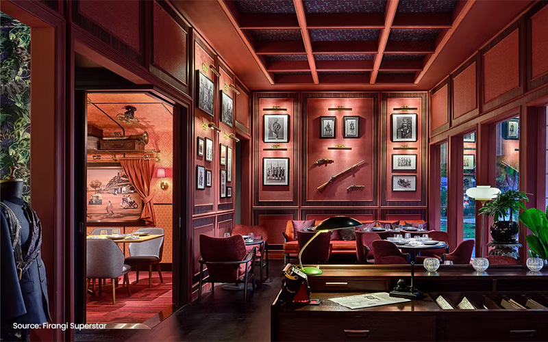 Firangi Superstar's decor, a restaurant with unique ambience