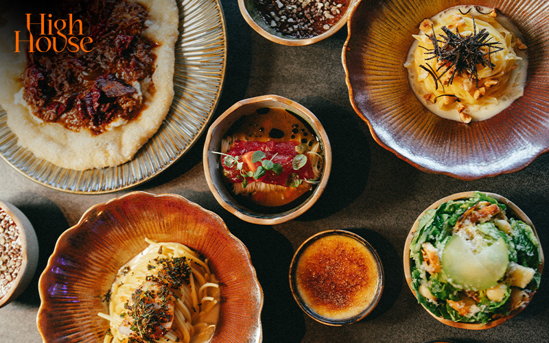 High House's menu items, showcasing fine dining for a sensory evening