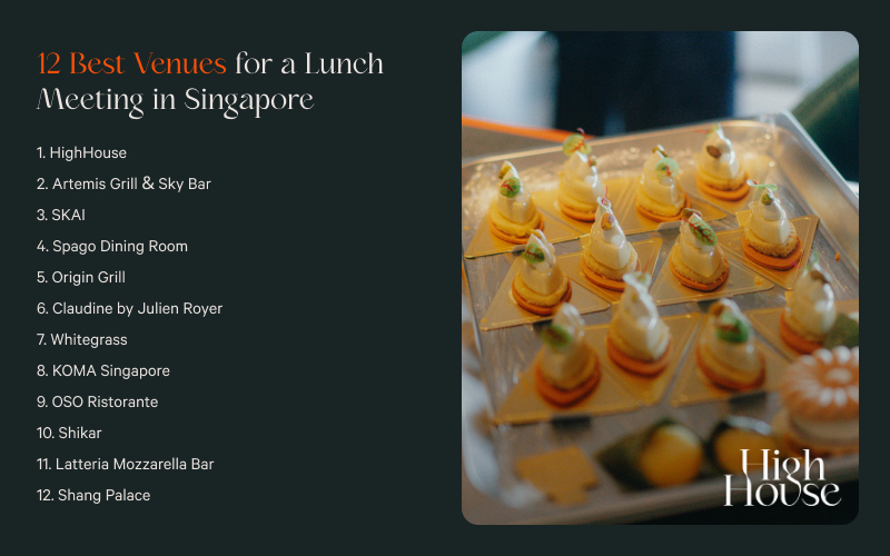 12 best venues for a business lunch infographic