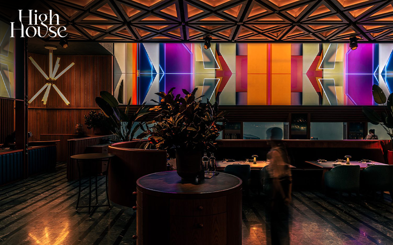 A high-end restaurant and bar with a unique aesthetic