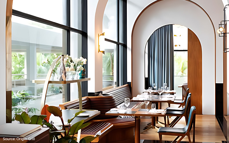 Origin Grill restaurant for a business lunch